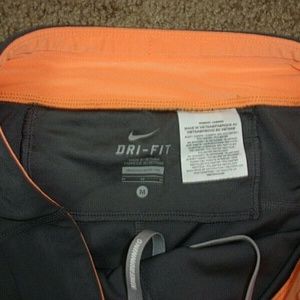 Nike Pants - Nike Running Leggings Crop Gray Orange Medium Nike Pants - Nike Running Leggings Crop Gray Orange Medium